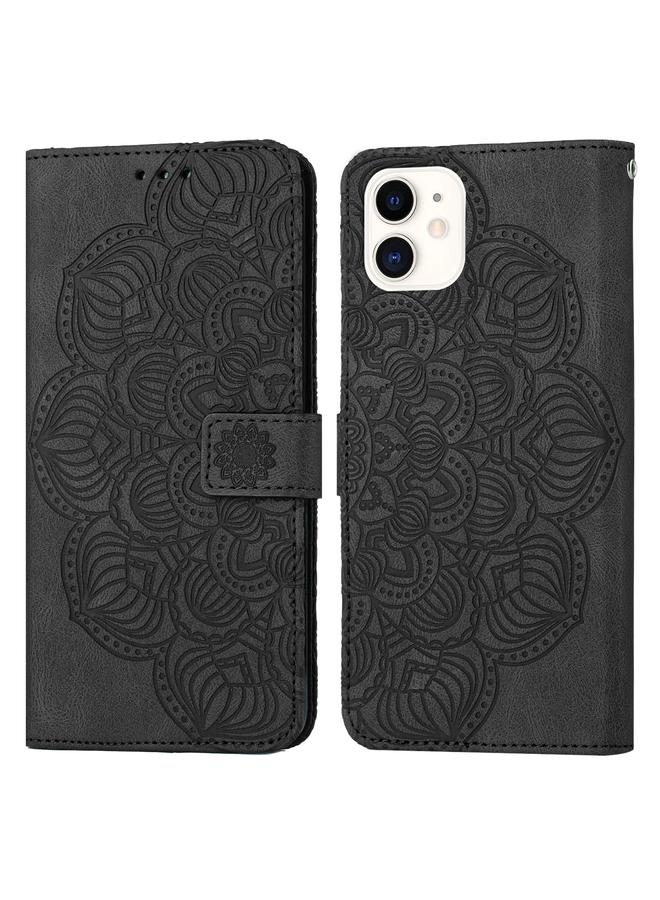 Zaboon Case For iPhone 11 Mandala Embossed Flip Leather Phone Case - Image 1