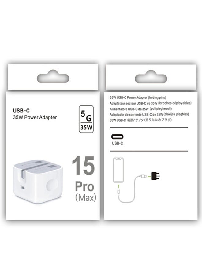 Charger For IPhone 15 Pro Max, 35W, Completely Safe For Your Device With Super - Fast Charging With Unparalleled Power And Safety - White - Image 5