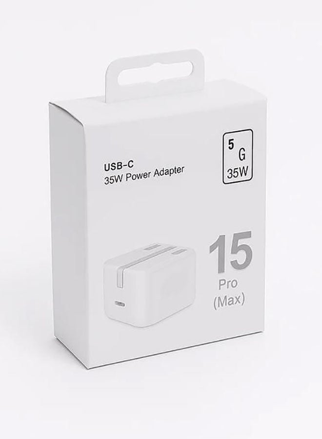 Charger For IPhone 15 Pro Max, 35W, Completely Safe For Your Device With Super - Fast Charging With Unparalleled Power And Safety - White - Image 2