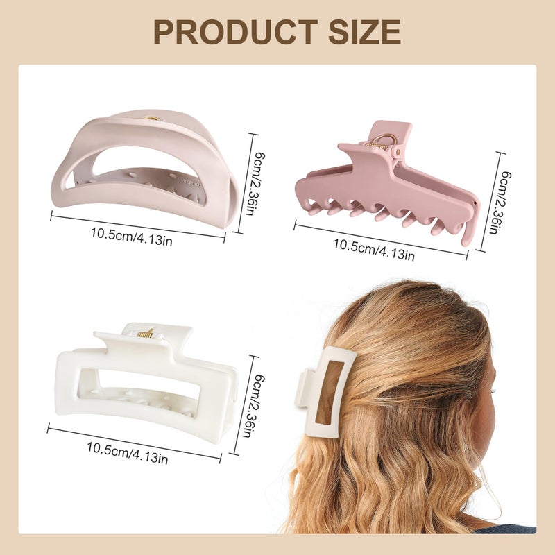 Xyntara 3 Pack Silicone Cloud Claw Clips, Soft & Flexible Cozy Claw Clips, Squishy Hairclips for Thin and Thick, Hair Accessories for Women & Girls(Style 2) - Image 3