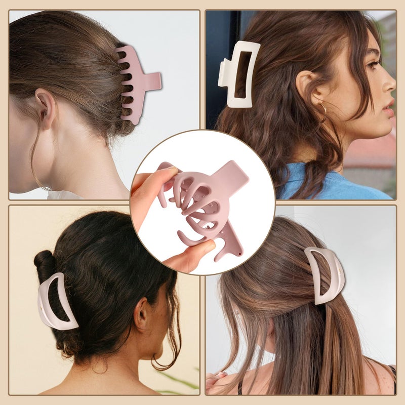 Xyntara 3 Pack Silicone Cloud Claw Clips, Soft & Flexible Cozy Claw Clips, Squishy Hairclips for Thin and Thick, Hair Accessories for Women & Girls(Style 2) - Image 4