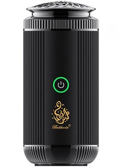 Bukhoon electric incense burner V5 for car and home use with a USB Type-C port in black.  - Image 1