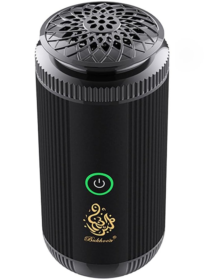 Bukhoon electric incense burner V5 for car and home use with a USB Type-C port in black.  - Image 3