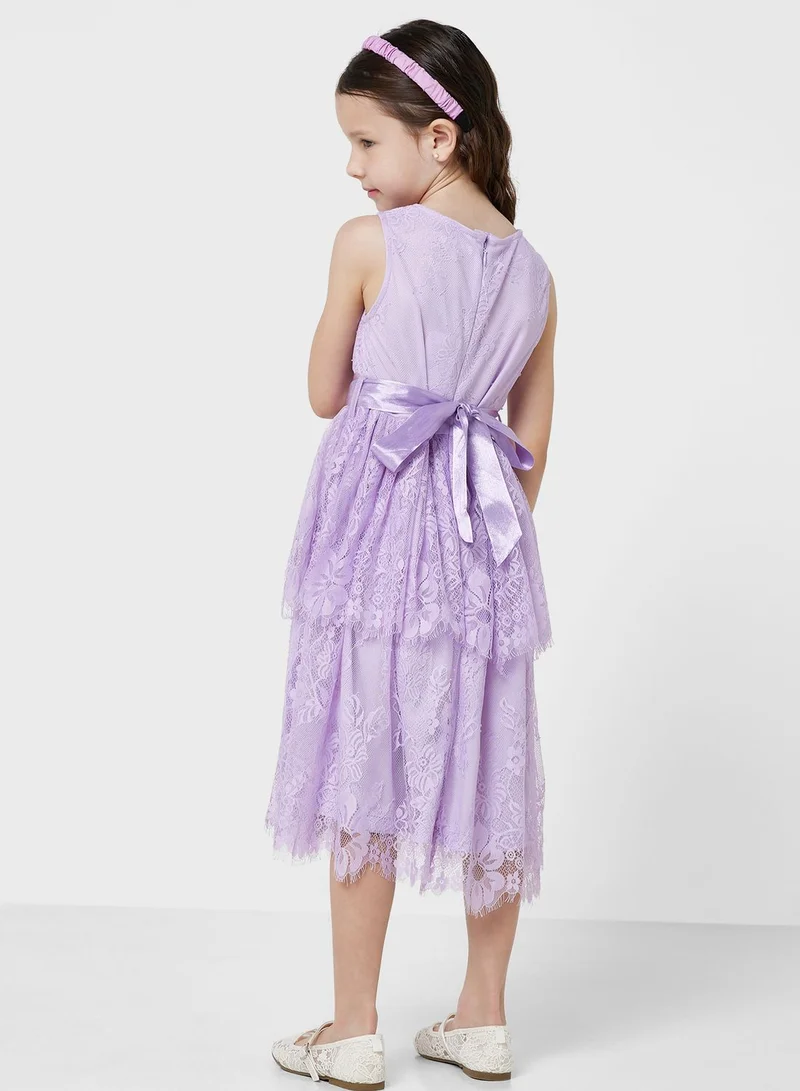 Amelia Rose Lace Tiered Dress