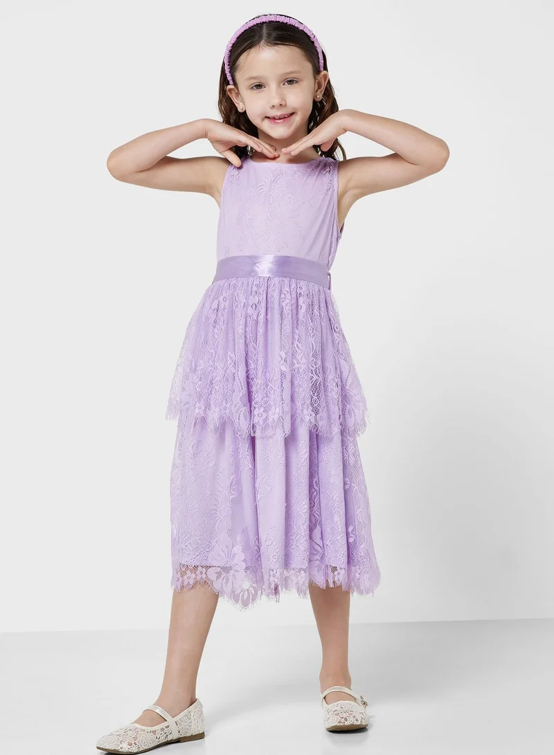 Amelia Rose Lace Tiered Dress