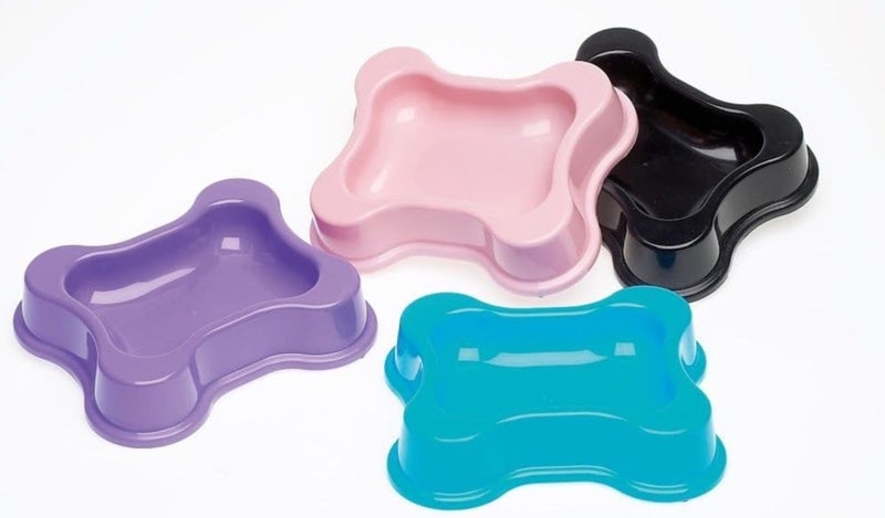 طبق بلاستيك كبير علي شكل عضمة للحيوانات الاليفة  (٢٠ سم عرض) - اخضر - Image 2