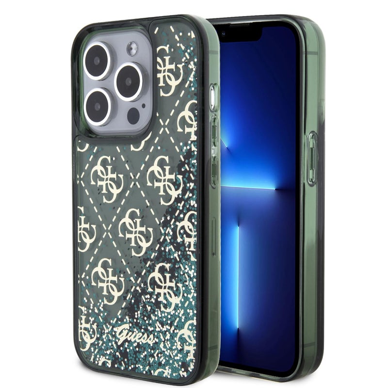 CG MOBILE Guess Liquid Glitter Case iPhone 15 Pro Max Green