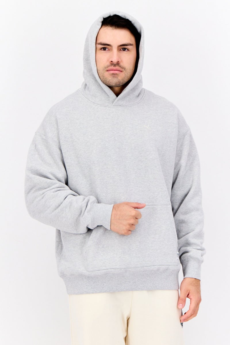 PUMA Puma x Select Men Sportswear Fit Long Sleeve Training Sweatshirt, Heather Grey  - Image 1
