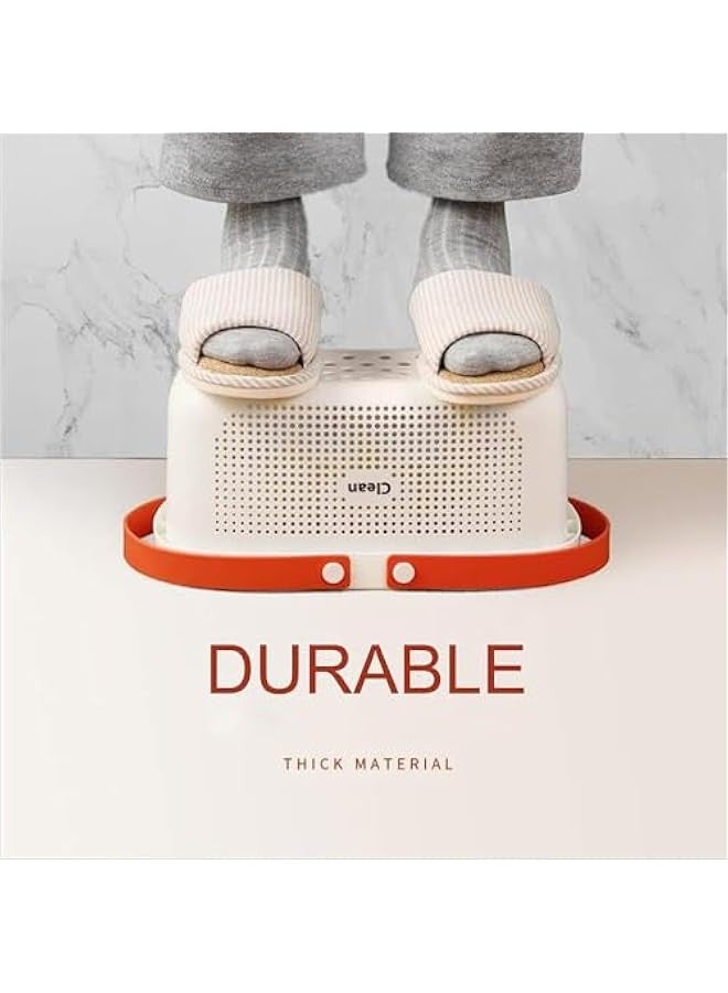 Cleaning Supplies Caddy,2 Pack Shower Caddy Basket Tote,Plastic Storage Basket with Handle Portable Organizer Basket Bin for Bathroom Kitchen Dorm Room Bedroom Toiletry Laundry Pool Beach