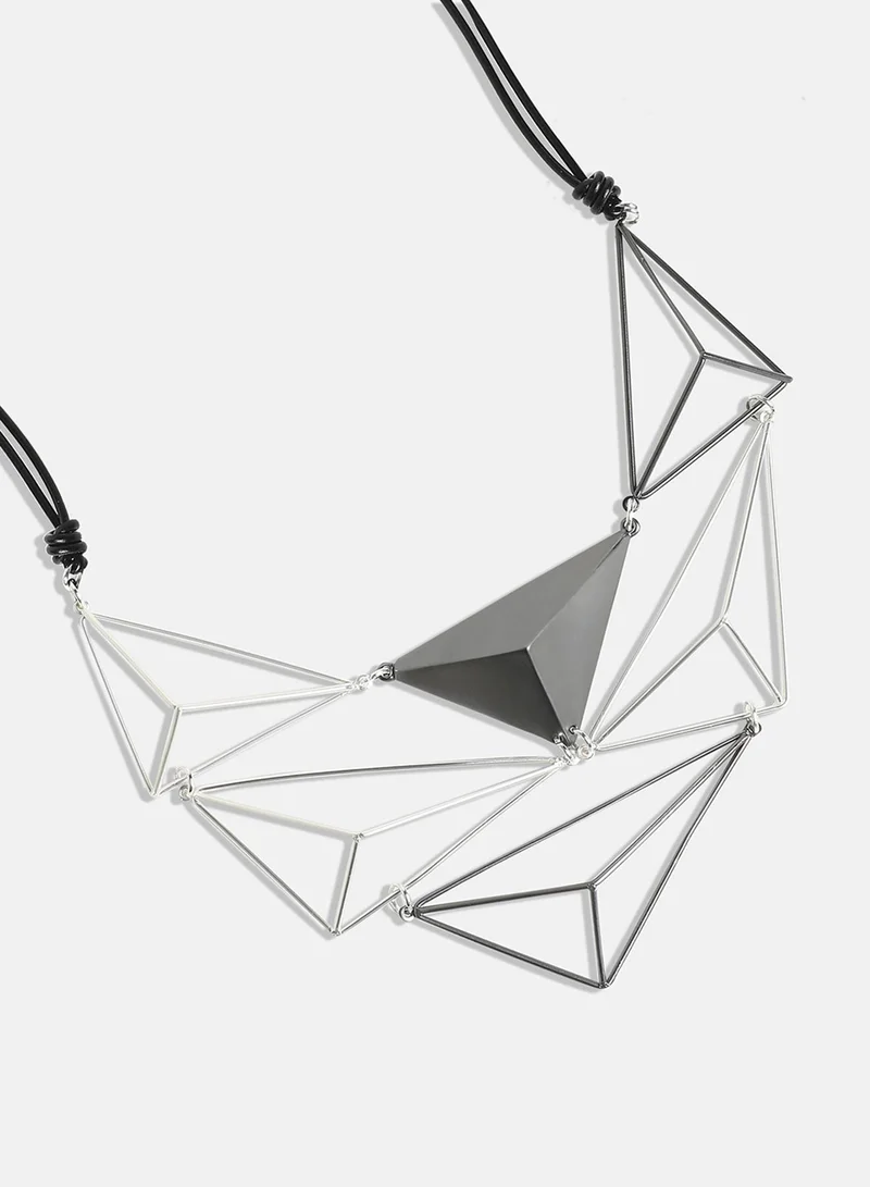 SOHI Metallic Triangle Artificial Necklace Jewellery