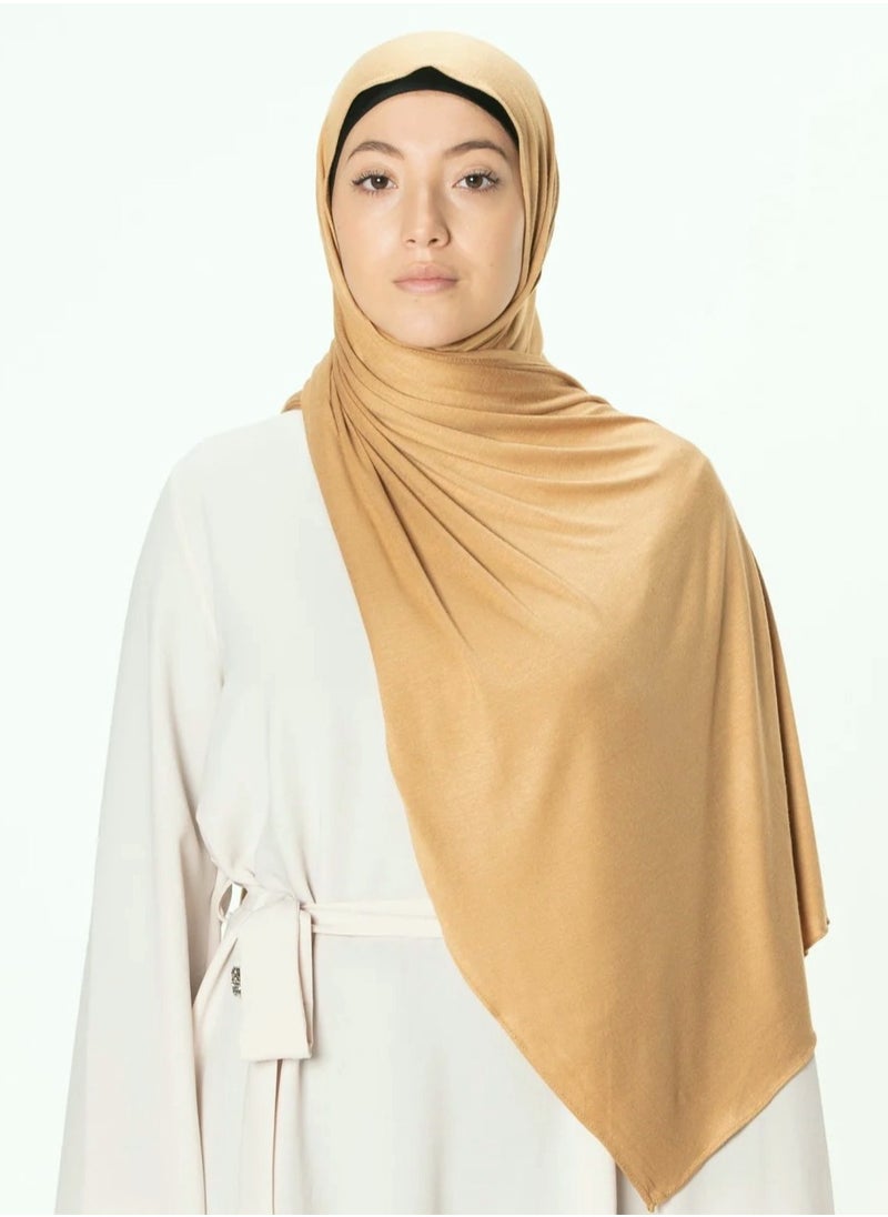 Perfectory PERFECTORY Soft Stretch Jersey Hijabs, Effortless Style and Comfort, Curated Collection- Sweet Mustard  - Image 1