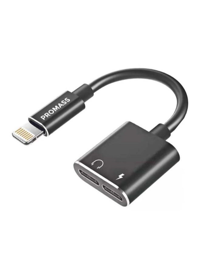 PROMASS PM0303 Lightning Earphone & Charging Adapter OTG – Dual Lightning Audio + Charging