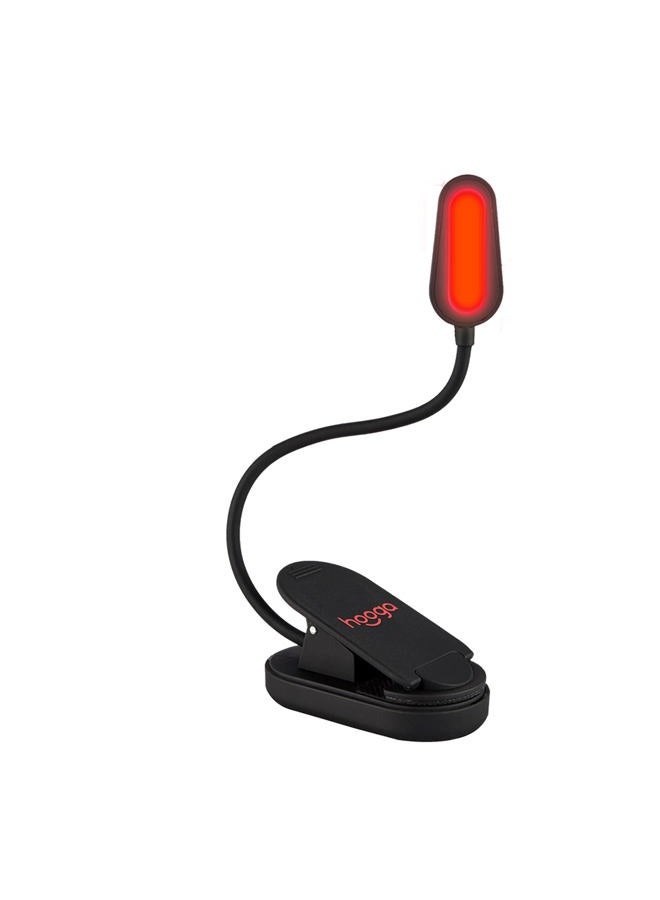 Hooga Red Book Light, Clip On 625nm LED Light for Reading in Bed, No Blue Light, Eye Care, Gift for Students, Kids, Travel, Nursing, Studying - Image 1