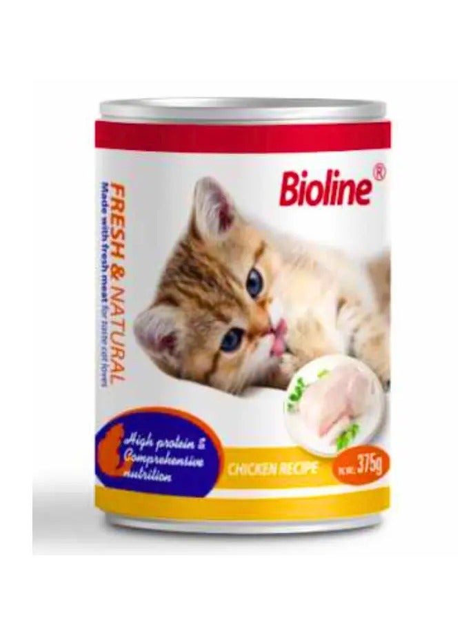 بايولاين طعام القطط المعلب من بيولاين 375 جرام - [نكهة - دجاج] 5 قطع - Image 2