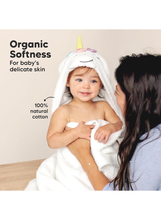 KeaBabies Organic Baby Towel with Hood for Girls, Boys - Image 4