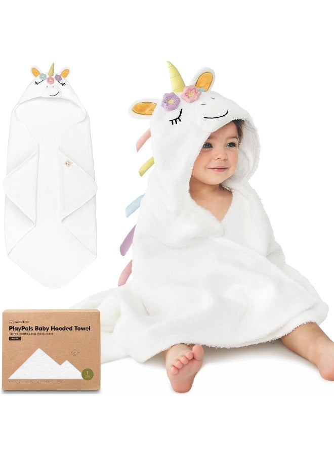 KeaBabies Organic Baby Towel with Hood for Girls, Boys - Image 1