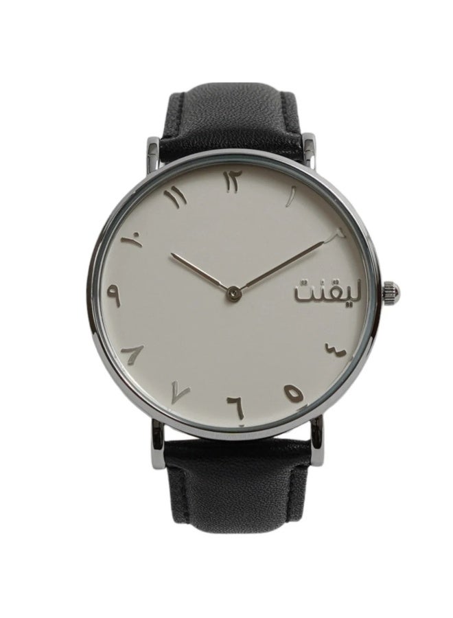 LIGANT Luxury Men's Watch with Black Leather Strap - Elegant and Modern Design - Classic Wristwatch for Business & Formal Wear - Image 1