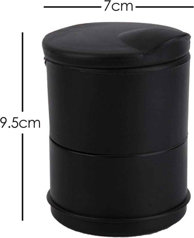 TRIXES Portable Car Ash Tray with LED Light - Mini Trash Bin and Storage Box - Image 2