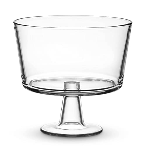 Godinger وعاء تريفل من جودينجر، وعاء فواكه، وعاء تريفل زجاجي كريستالي ذو قاعدة، حامل كعكة عرض للحلويات - صنع في إيطاليا - Image 4