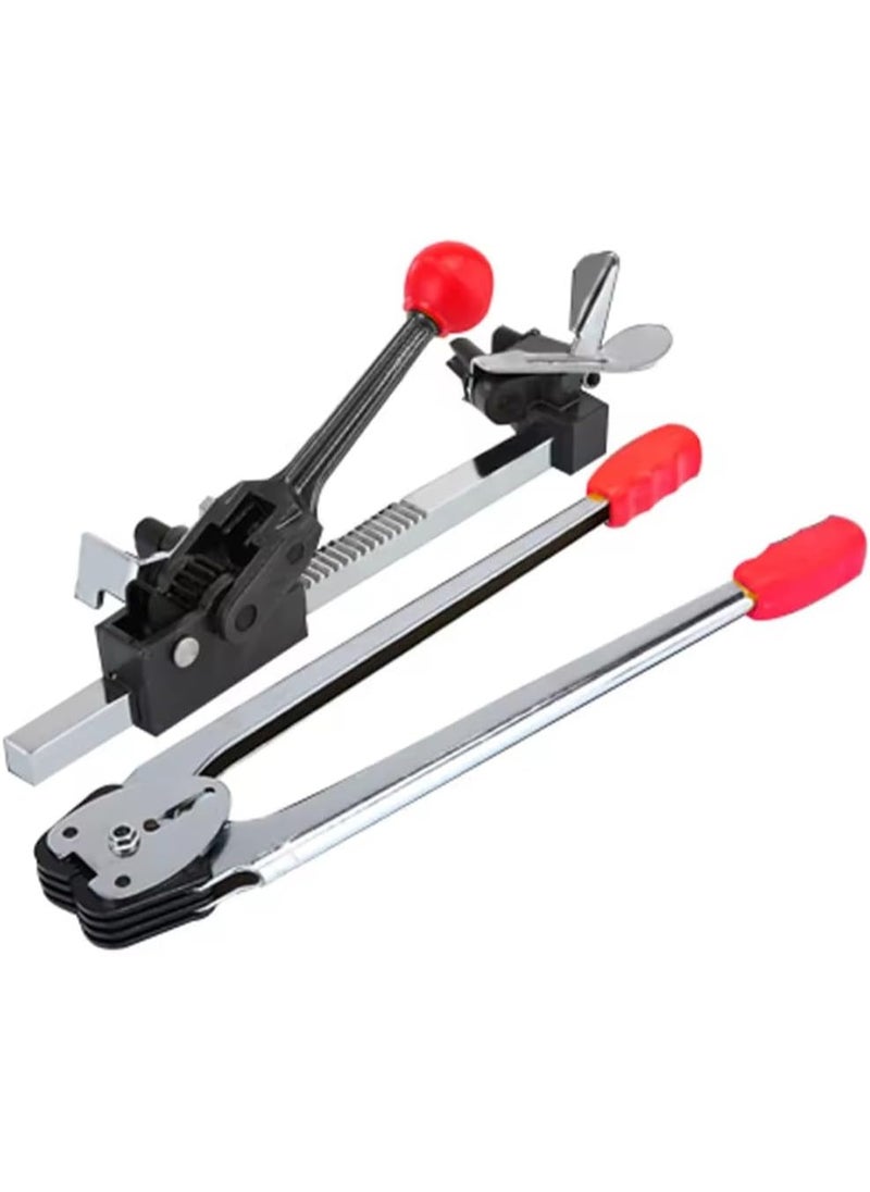 Rubik Strapping Tensioner & Plier Set for Paper and Plastic Belts, Manual Baler Banding Tools Machine  - Image 1