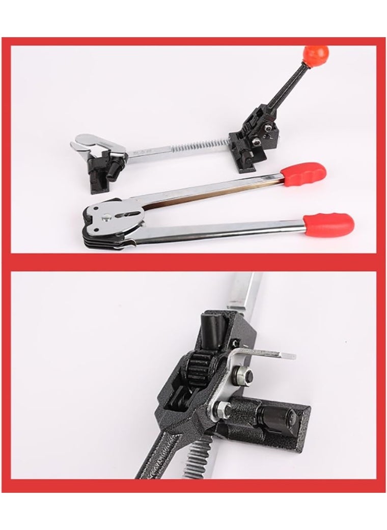 Rubik Strapping Tensioner & Plier Set for Paper and Plastic Belts, Manual Baler Banding Tools Machine  - Image 5