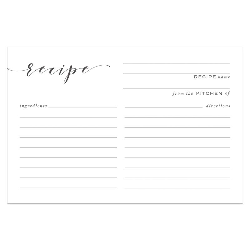 Dashleigh Recipe Card Notepad 4x6 in 100 Sheets Front and Back