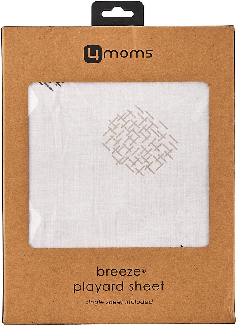 4moms Breeze Playard Sheets, Machine Washable and 100% Cotton, White - Image 3