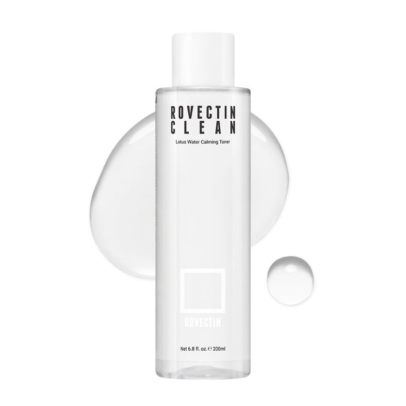 rovectin ROVECTIN Calming Lotus Water Toner - pH4.7 Extra Soothing and Hydrating for Trouble Care | 40% Lotus Flower Extract for Purifying | Hyaluronic Acid, Alcohol-Free, Vegan, K-beauty(6.76 fl oz) 