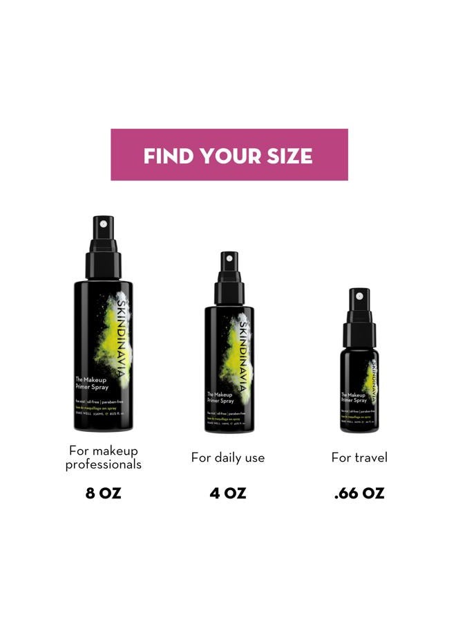 Skindinavia The Makeup Primer Spray - Hydrating Spray On Base Layer For Normal & Combination Skin - Professional Pore Minimizing Primer Mist for Face (4 Oz) - Image 4