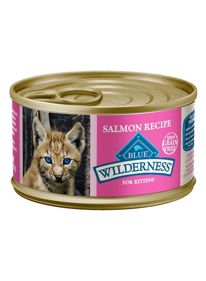Blue Buffalo Wilderness Kitten Food, High-Protein & Grain-Free Wet Cat Food Paté Variety Pack, Chicken & Salmon Recipes, 3-oz. Cans (6 Count, 3 of Each) - Image 4