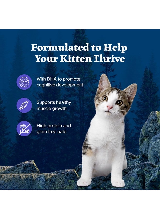 Blue Buffalo Wilderness Kitten Food, High-Protein & Grain-Free Wet Cat Food Paté Variety Pack, Chicken & Salmon Recipes, 3-oz. Cans (6 Count, 3 of Each) - Image 5