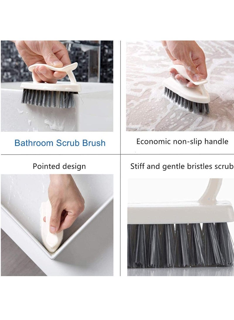 SYOSI Dish Brush Steel Ball Pot Brush Kitchen Crevice Cleaning Brush with Scraper Bathroom Scrub Brush 5PCS Handle Brushes  - Image 3