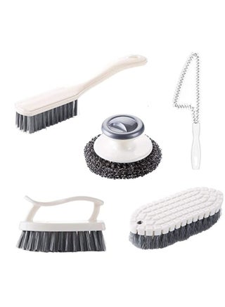 Dish Brush Steel Ball Pot Brush Kitchen Crevice Cleaning Brush with Scraper Bathroom Scrub Brush 5PCS Handle Brushes - pzsku/Z4A7D170BFA0B908DA0D2Z/45/_/1721117629/568a30f0-901a-49f0-bc92-7b7d4aa283f8