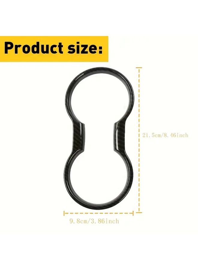 Carbon Fiber Cup Holder Cover Compatible With Ford Mustang 2015 2021 Models - Image 2