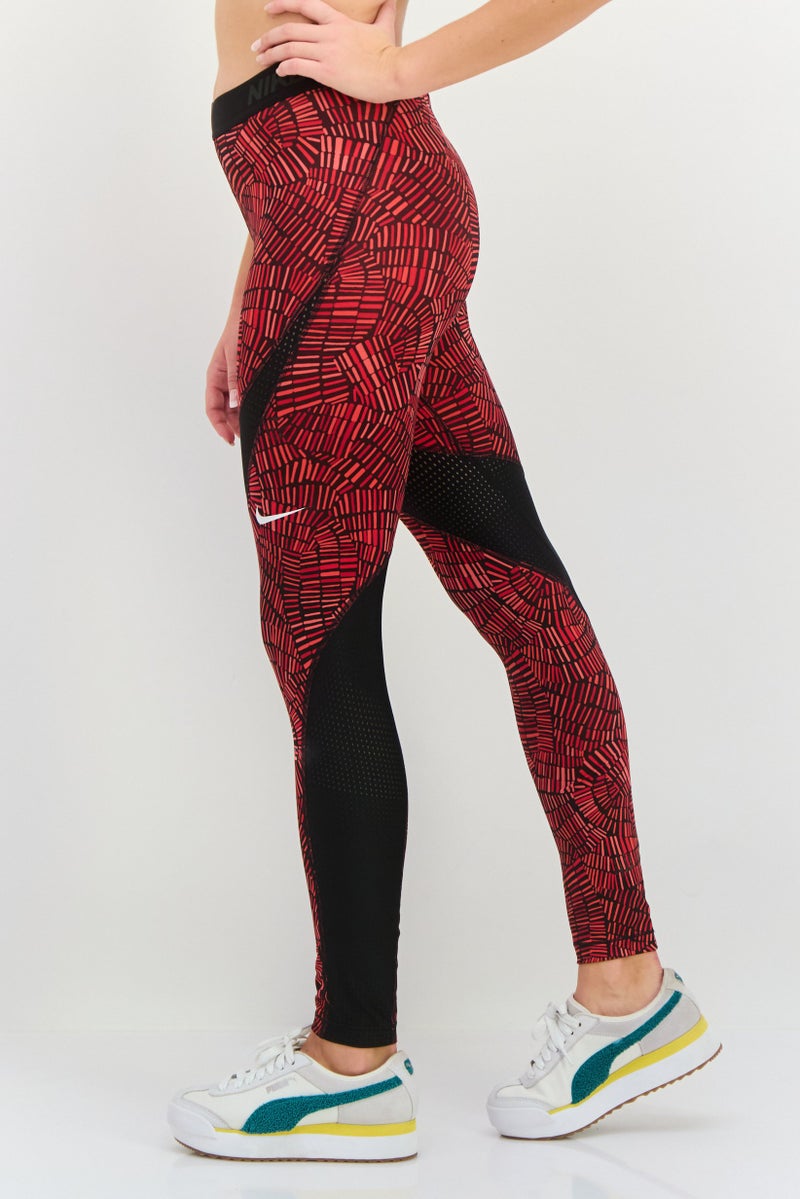 Nike Women Sportswear Fit Training Tights, Red - Image 2