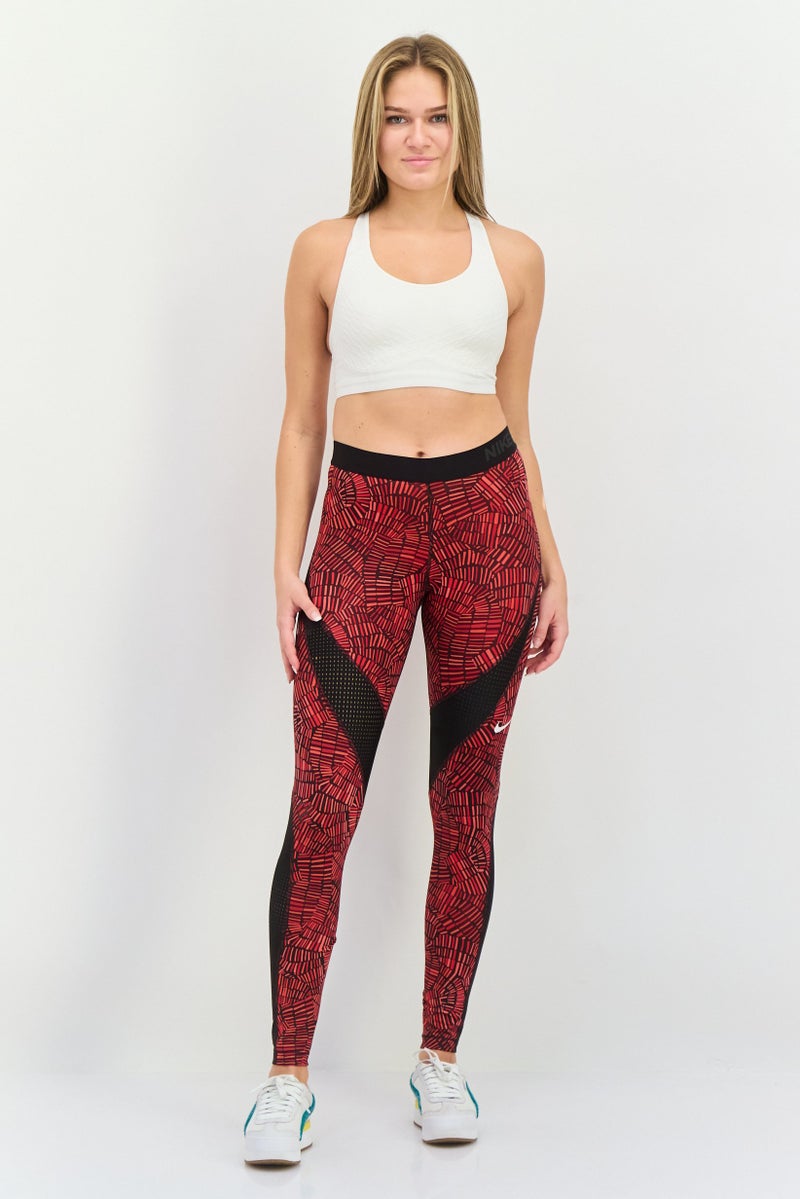 Nike Women Sportswear Fit Training Tights, Red - Image 4