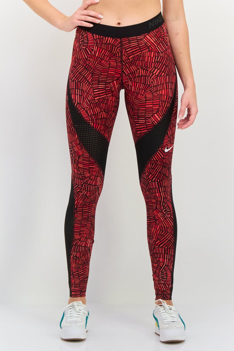 Nike Women Sportswear Fit Training Tights, Red - Image 1