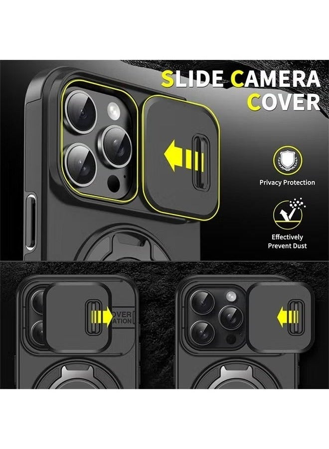 Beauenty iPhone 16 Pro Max Magsafe Case Cover with Slide Camera Cover, with Build in 360° Invisible Stand, Drop Protection Cover Case Magnetic Magsafe Cover for iPhone 16 Pro Max - Image 2