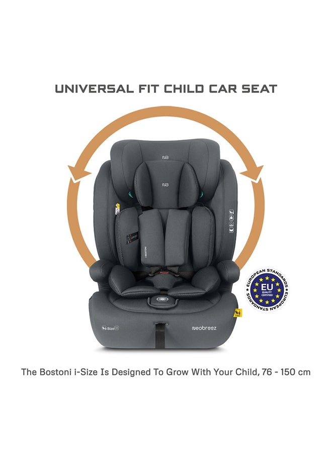 neobreez I-Bostoni Universal 3 In 1 Children‘S I-Size Deep Toddler Child Car Seat,  Ecer129, Group 1/2/3,  High Back Booster Seat,  Adjustable Headrest, 3-Point Safety Belt  (9-36 Kg, 76-150 Cm, 15M To 12Yrs)  - Image 2