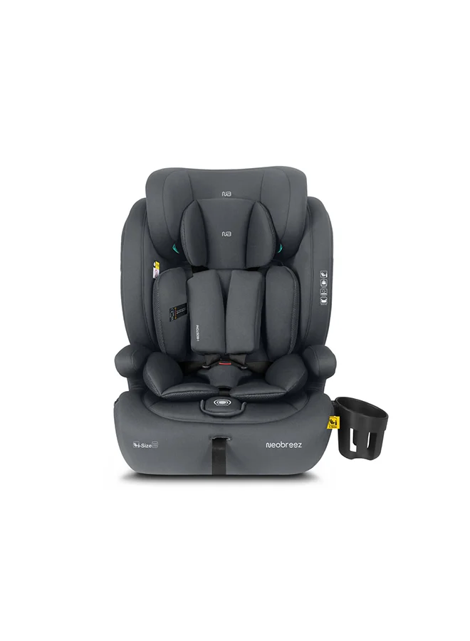 neobreez I-BOSTONI Universal Baby/Kids/Child/Toddler Safety 3-In-1 Car Seat, I-Size,  ECER129, High Back Booster Car Seat, Adjustable Headrest, 3-Point Safety Belt, 9-36 Kg, 15m-12Yrs, Group 1/2/3, 5-Point Harness
