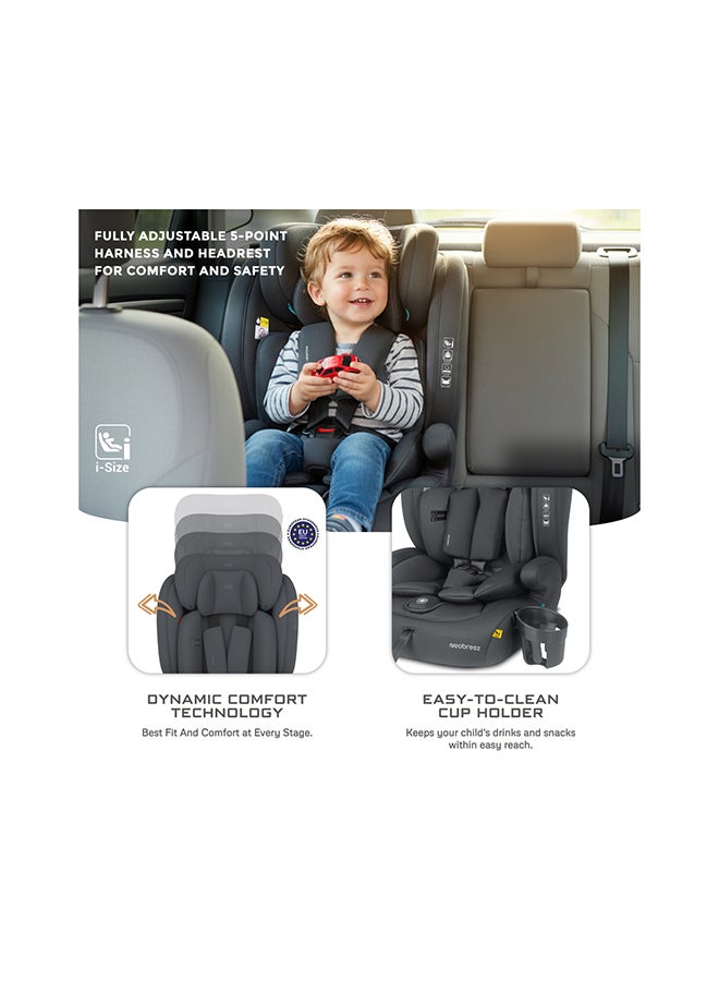 نيوبريز مقعد سيارة آمن للأطفال 3 في 1 من آي-بوسطوني، آي-سايز، قابل للتعديل، 9-36 كجم - Image 4