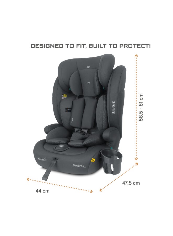 neobreez I-Bostoni Universal 3 In 1 Children‘S I-Size Deep Toddler Child Car Seat, Ecer129,Group 1/2/3, High Back Booster Seat, Adjustable Headrest,3-Point Safety Belt(9-36 Kg,76-150 Cm,9M To 12Yrs) - Image 5