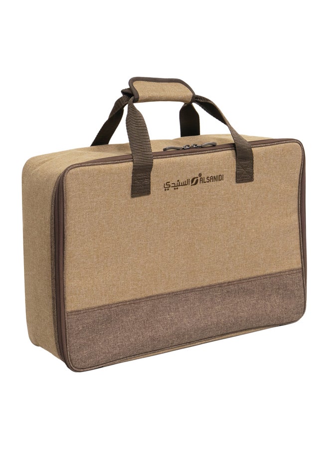 السنيدي شواية فحم للرحلات، منقل فحم للشوي، فضي، مقاس 48*33*30 سم - Image 5