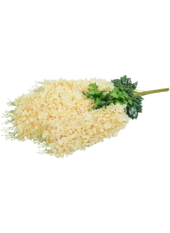 VRB Dec Pack of 12 (43.2Ft) Artificial Wisteria Vine| Ratta Fake Wisteria Hanging | Garland Silk Long Hanging Bush Flowers String for Home Party Wedding Decor (Peach, 12) - Image 3