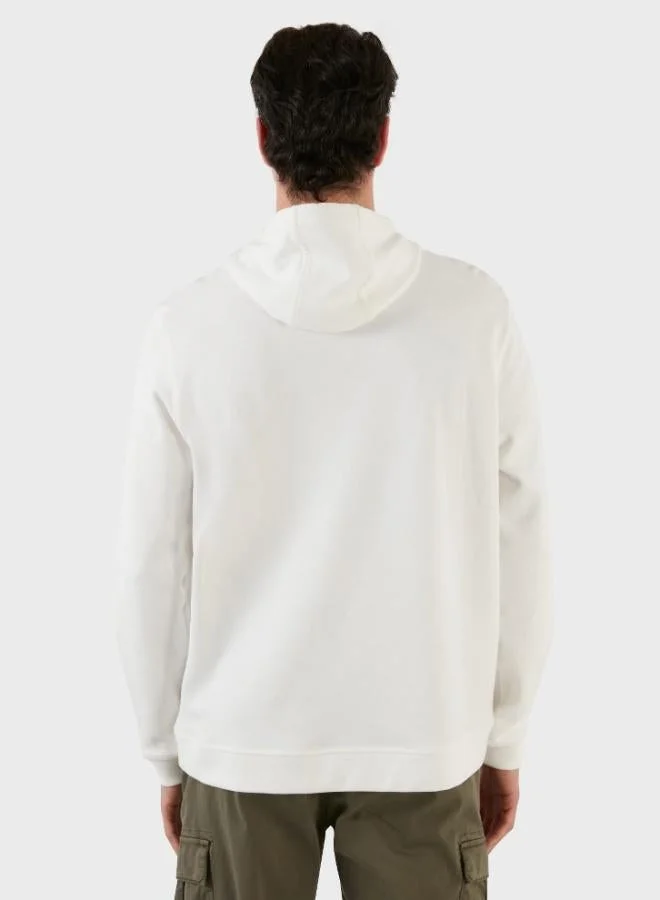 Buratti  Buratti Cotton Regular Fit Printed Hooded Sweatshirt with Kangaroo Pocket for Men SWEAT 6141005B for Men | Best Price UAE