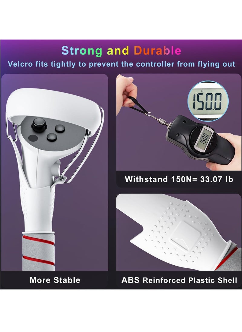 Generic - 2-in-1 Long Arms & Handle Attachments Compatible with Oculus Quest 2 Hand Controllers, VR Gorilla Tag Long Arms/Stick Extension Grips for Meta Quest 2 Accessories for Beat Saber Golf Club Game - Image 1