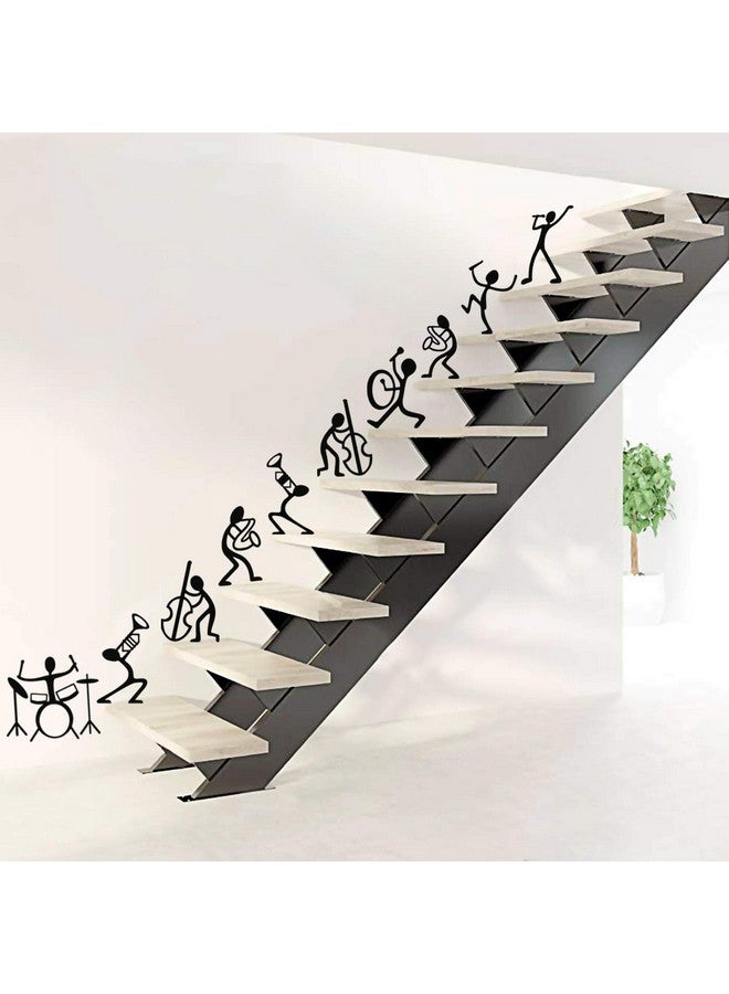 StickMe 'Happy Music Band - Doodle - Set of 10 Stair Wall Stickers' -SM555 (Multi Colour, Vinyl - 120cm X 60 cm) - Image 1