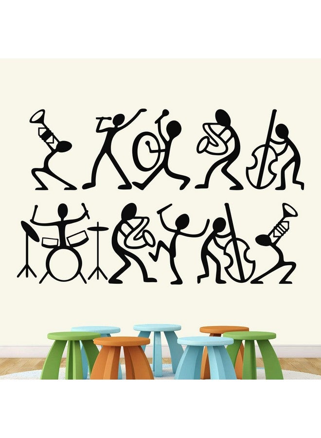 StickMe 'Happy Music Band - Doodle - Set of 10 Stair Wall Stickers' -SM555 (Multi Colour, Vinyl - 120cm X 60 cm) - Image 2