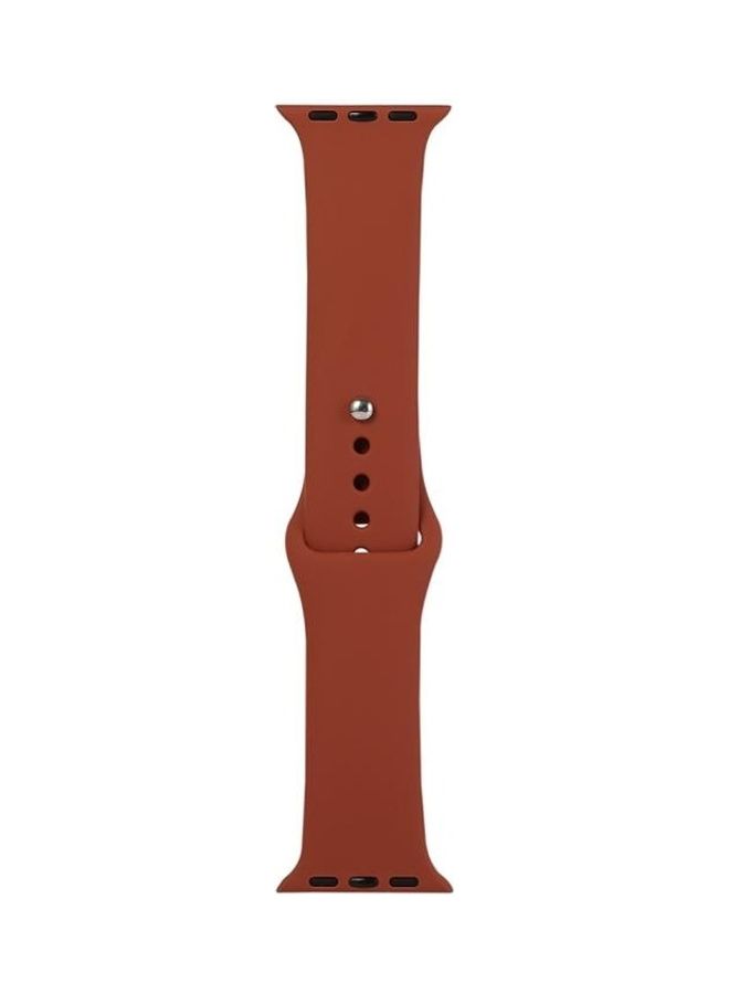 NIBEMINENT Replacement Watchband For Apple Watch Brown - Image 1