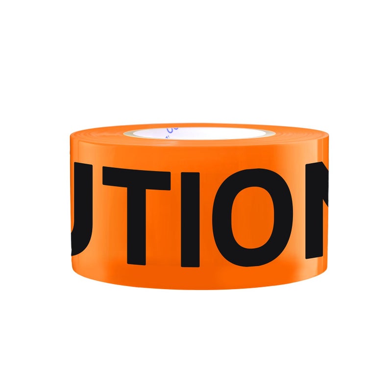 TopSoon Non-Adhesive Orange Caution Tape 3-Inch by 1000-Feet Do Not Enter Tape Roll, Highly Visible Barricade Tape Premium Weatherproof Safety Barrier Tape